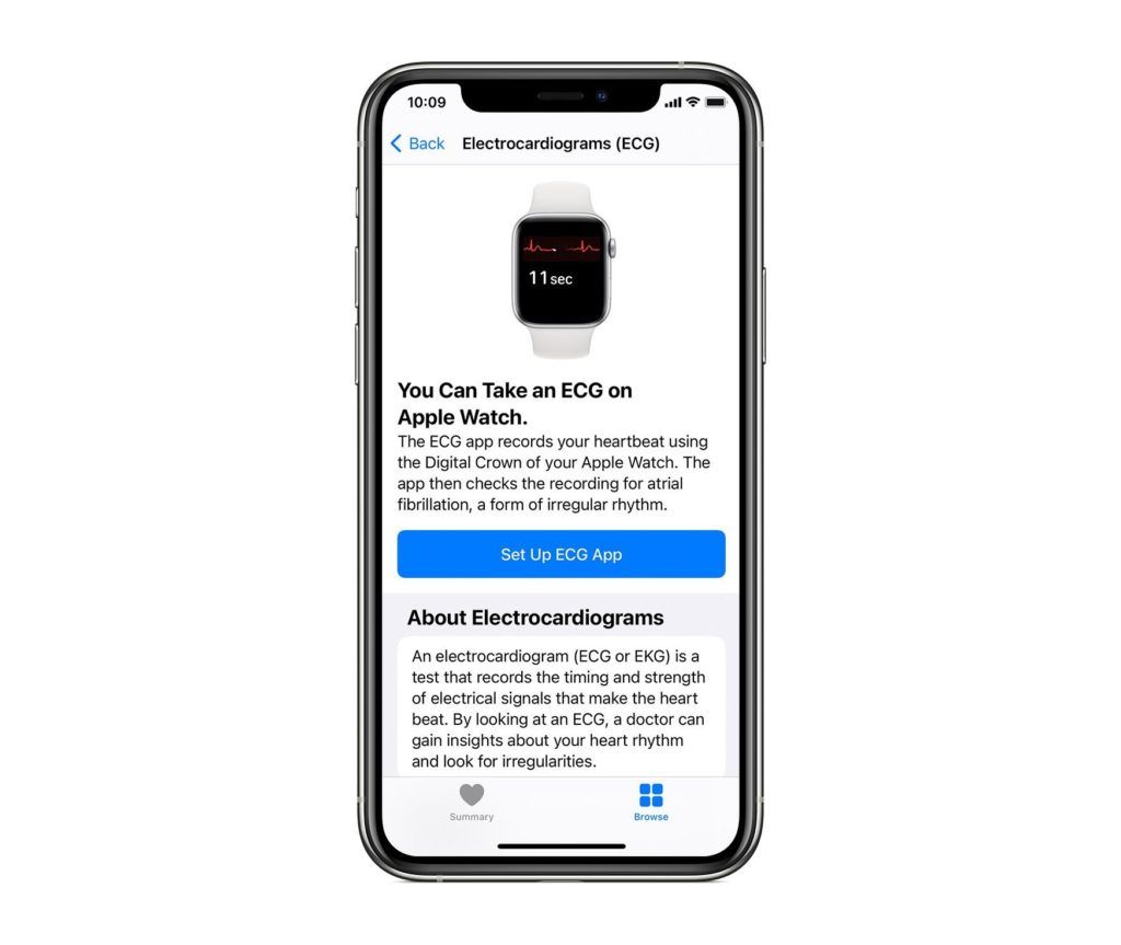 Setting up ecg discount on apple watch 5