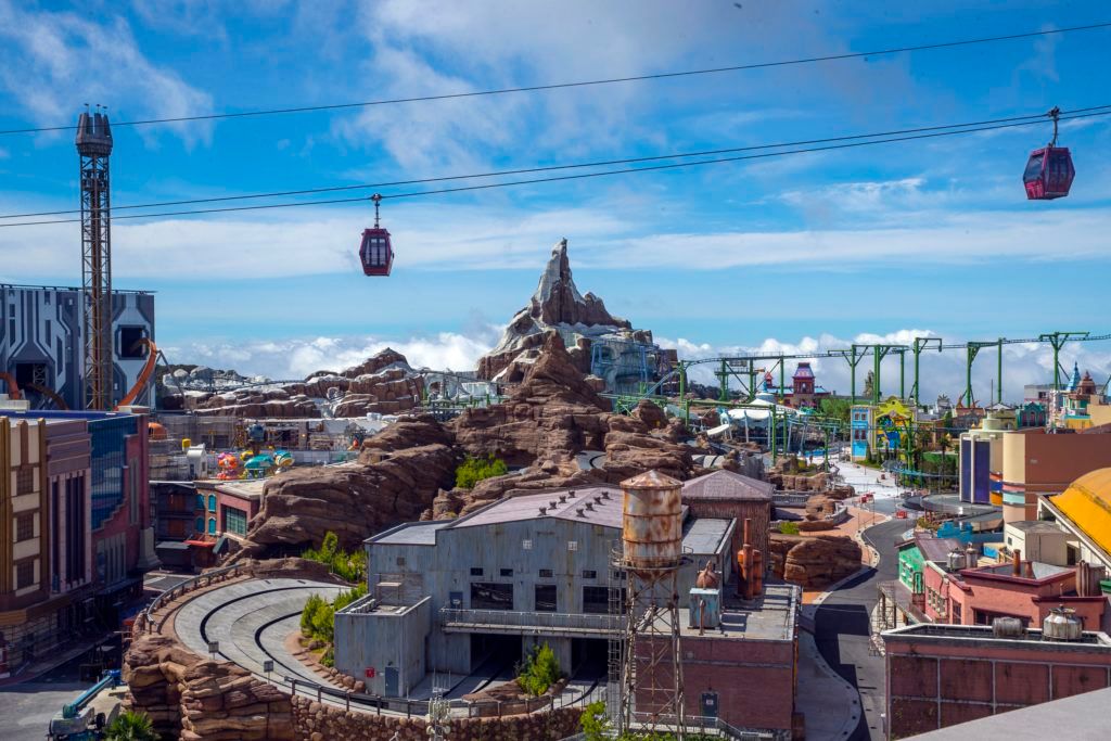Genting SkyWorlds Theme Park’s aerial view overlooking Eagle Mountain and the Mad Ramp Peak ride