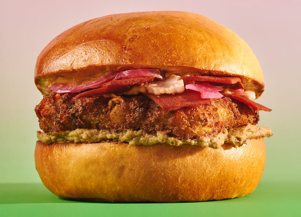 Chef Alain Ducasse's vegan burger