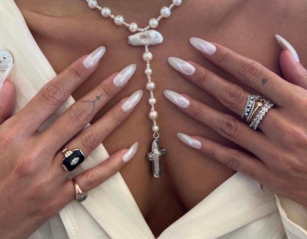 How to recreate Hailey Bieber’s viral ‘Glazed Donut’ nails at home