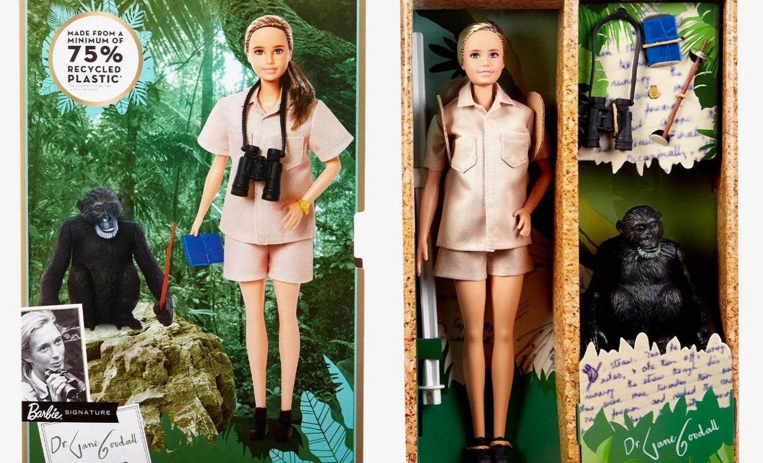 There is now a Jane Goodall Barbie doll modelled after the famed primatologist