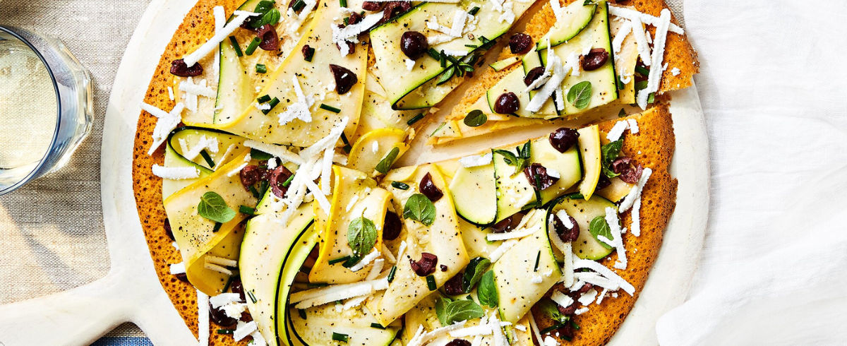 Bring a slice of nice into your kitchen with this squash-topped socca