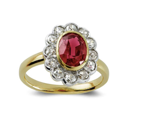 Pragnell Vintage 18kt yellow and white gold spinel ring