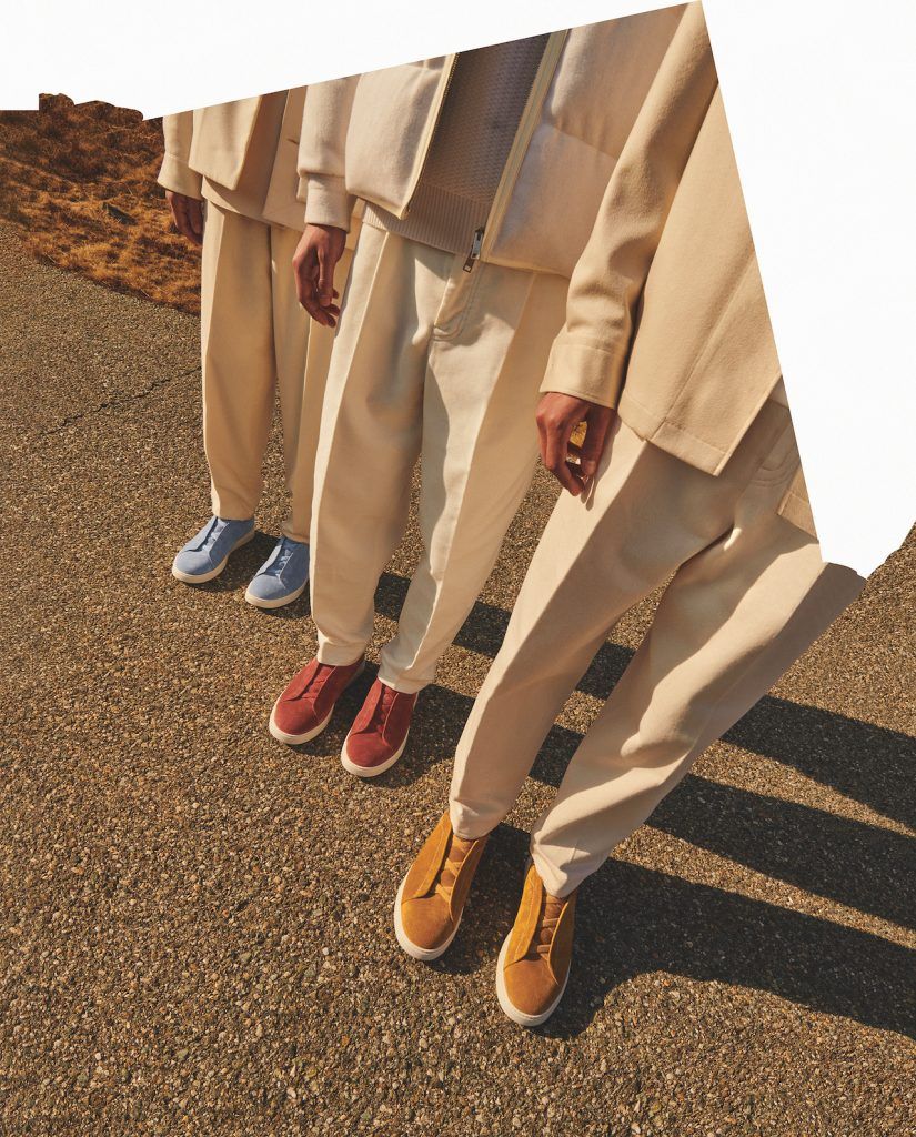 スニーカー Z Zegna LHSOY S4667Z FGG Sneakers Beige Zegna redefines the Triple Stitch Sneaker for Fall/Winter 2022