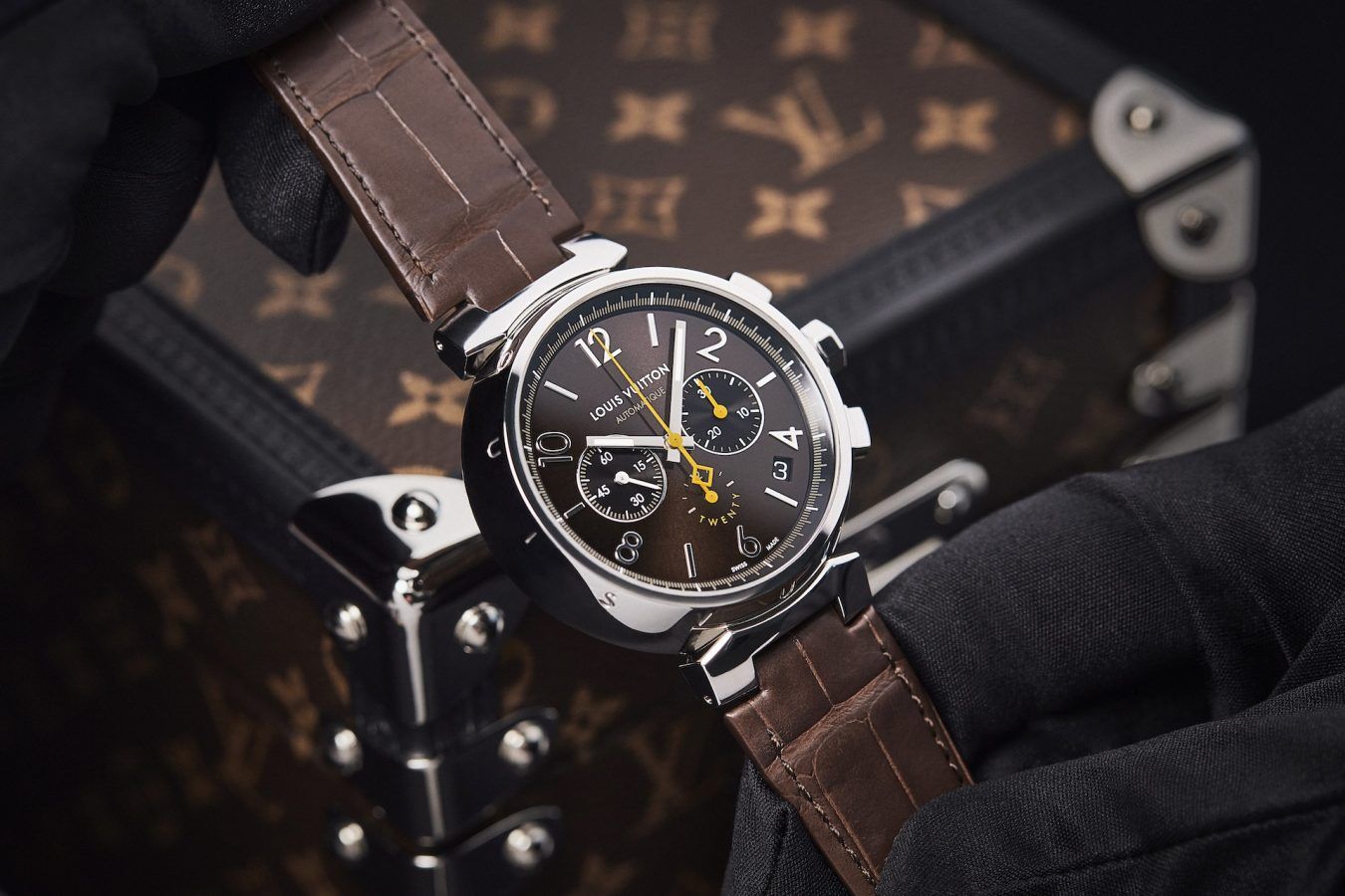 Tambour Damier Chronograph  Watches  Collections  LOUIS VUITTON 