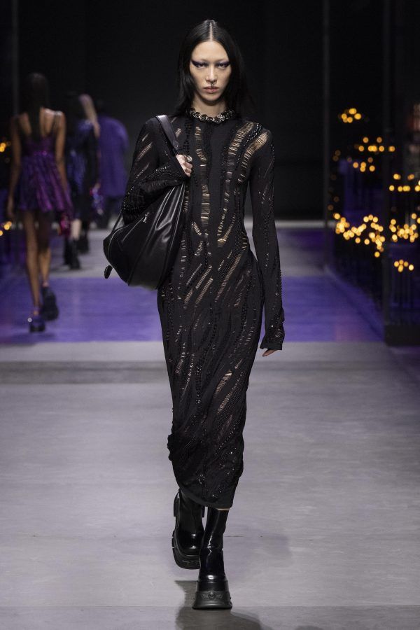 Versace Spring Summer 2023 is a reflection of the Dark Gothic Goddess