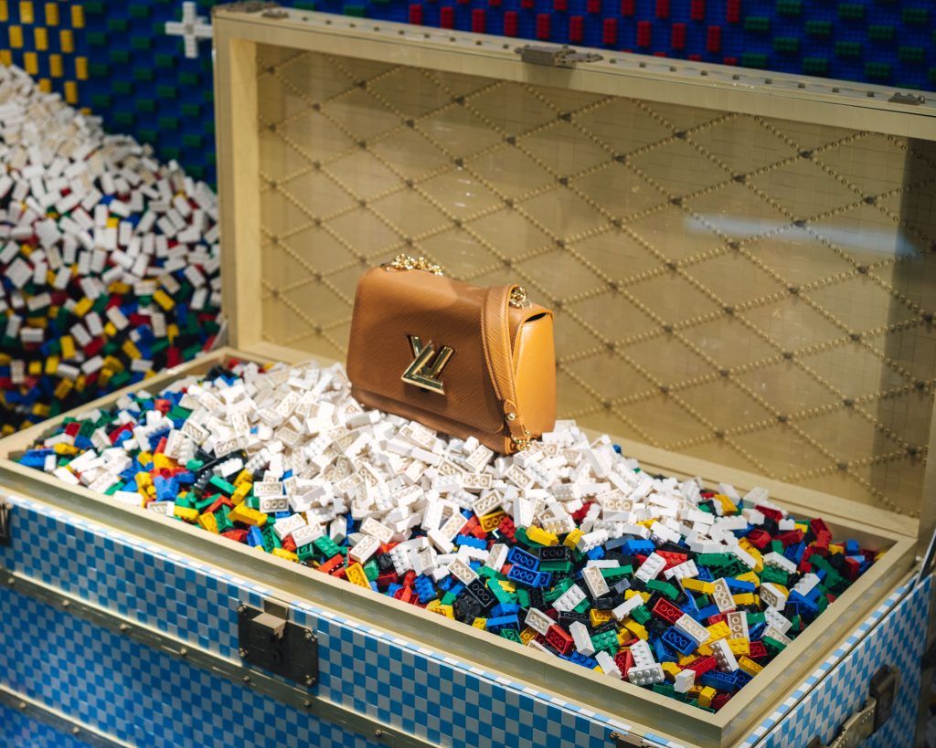Louis Vuitton and LEGO team up for holiday window and store displays