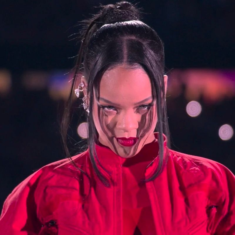 Rihanna stuns in Loewe and Alaïa at the Super Bowl 2023