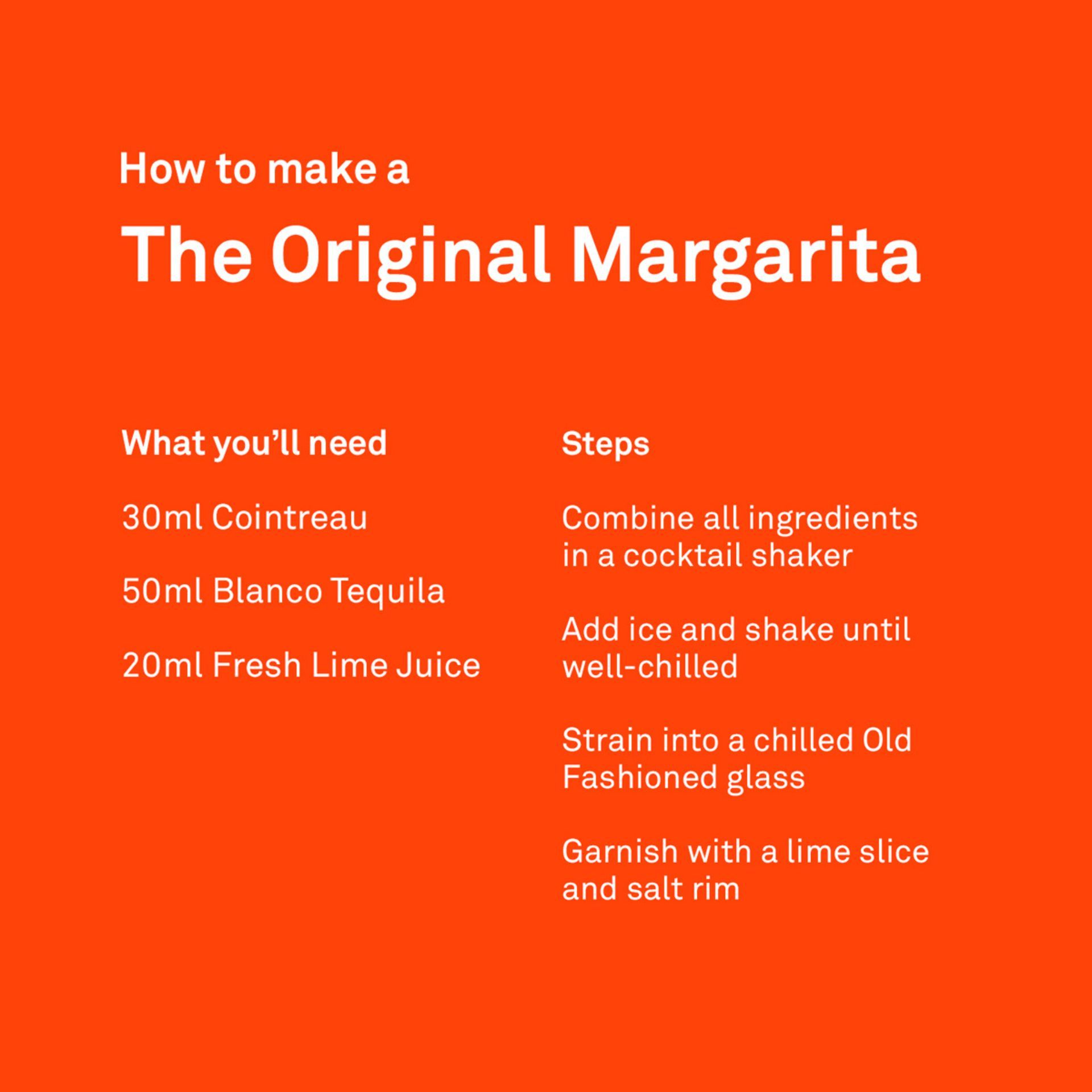 Margarita cocktail recipe with Cointreau