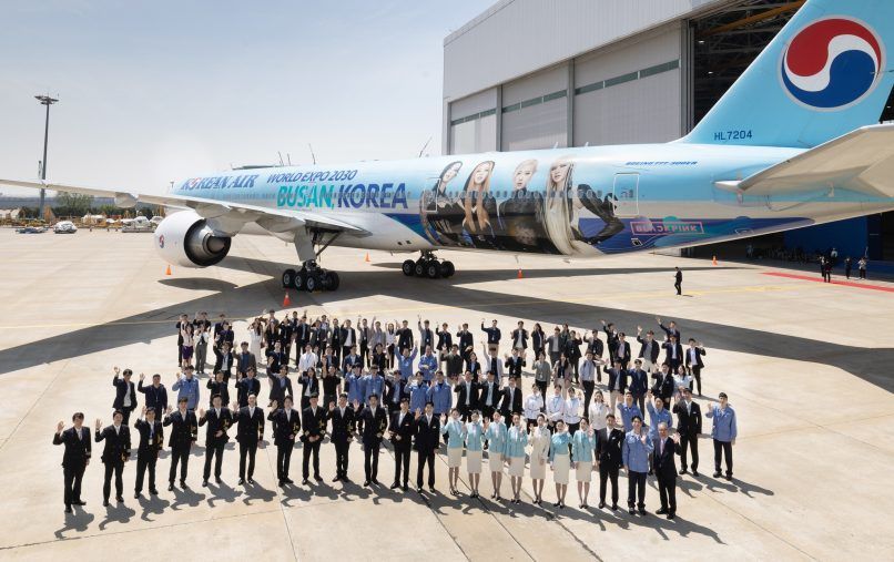 Korean Air has unveiled their Blackpink plane