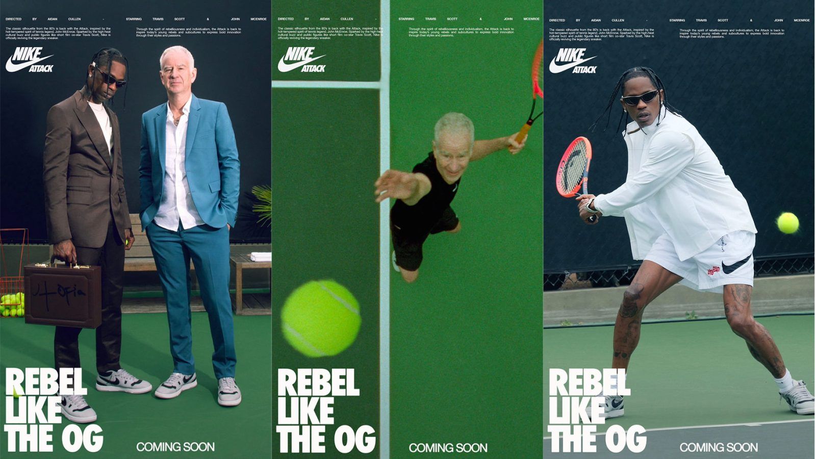 El uno al otro Misterioso En respuesta a la Travis Scott and tennis legend John McEnroe revive Nike's Mac Attacks