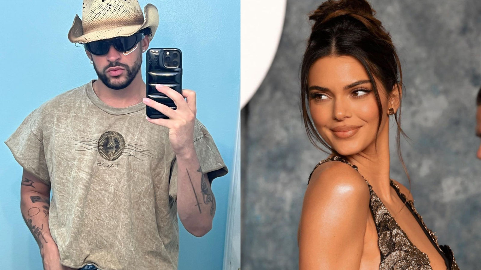 Kendall Jenner seen in sheer blue dress amid Bad Bunny romance