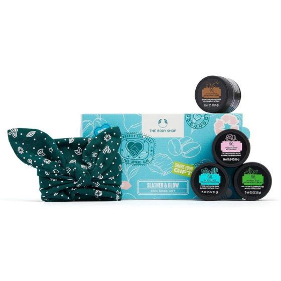 The Body Shop Slather & Glow Face Mask Trio Gift Set