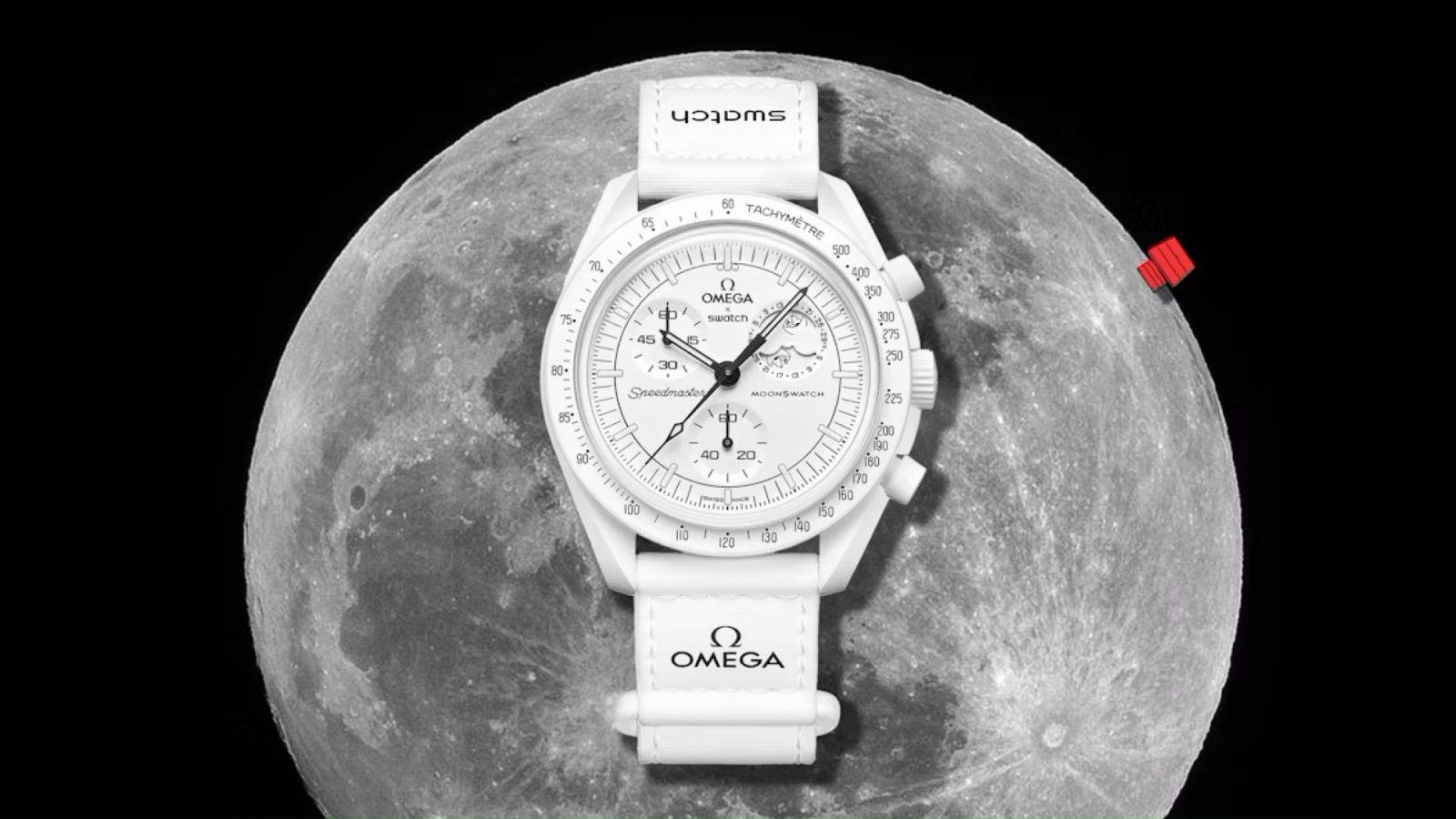 A detailed look at the adorable new Swatch X Omega Snoopy MoonSwatch