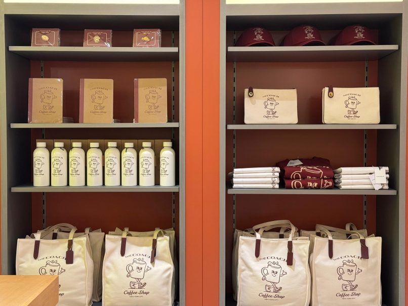 a photo of merchandise sold at the coach cafe in kuala lumpur