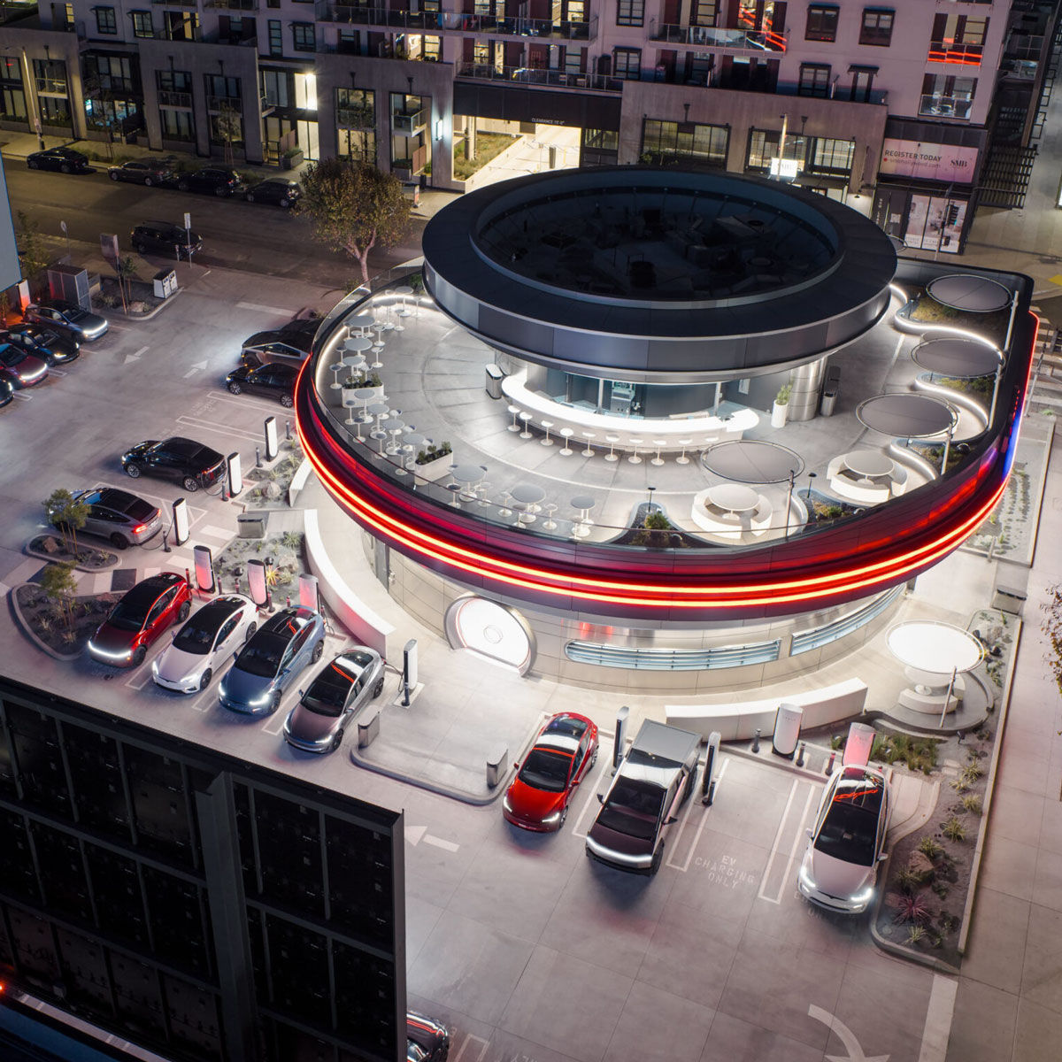 Tesla's retro-futuristic Hollywood diner officially opens