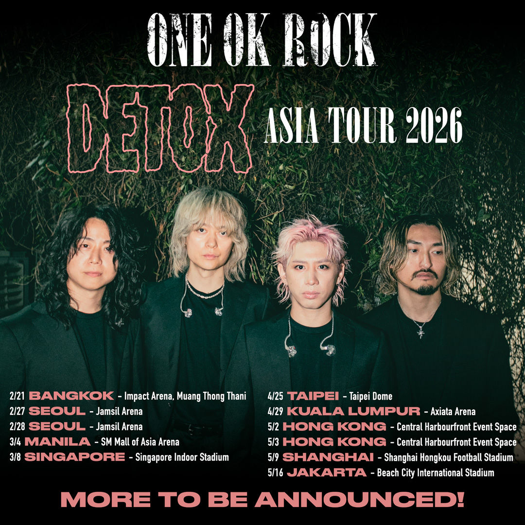 ONE OK ROCK announces 2026 show in Malaysia as part of 'DETOX' As...