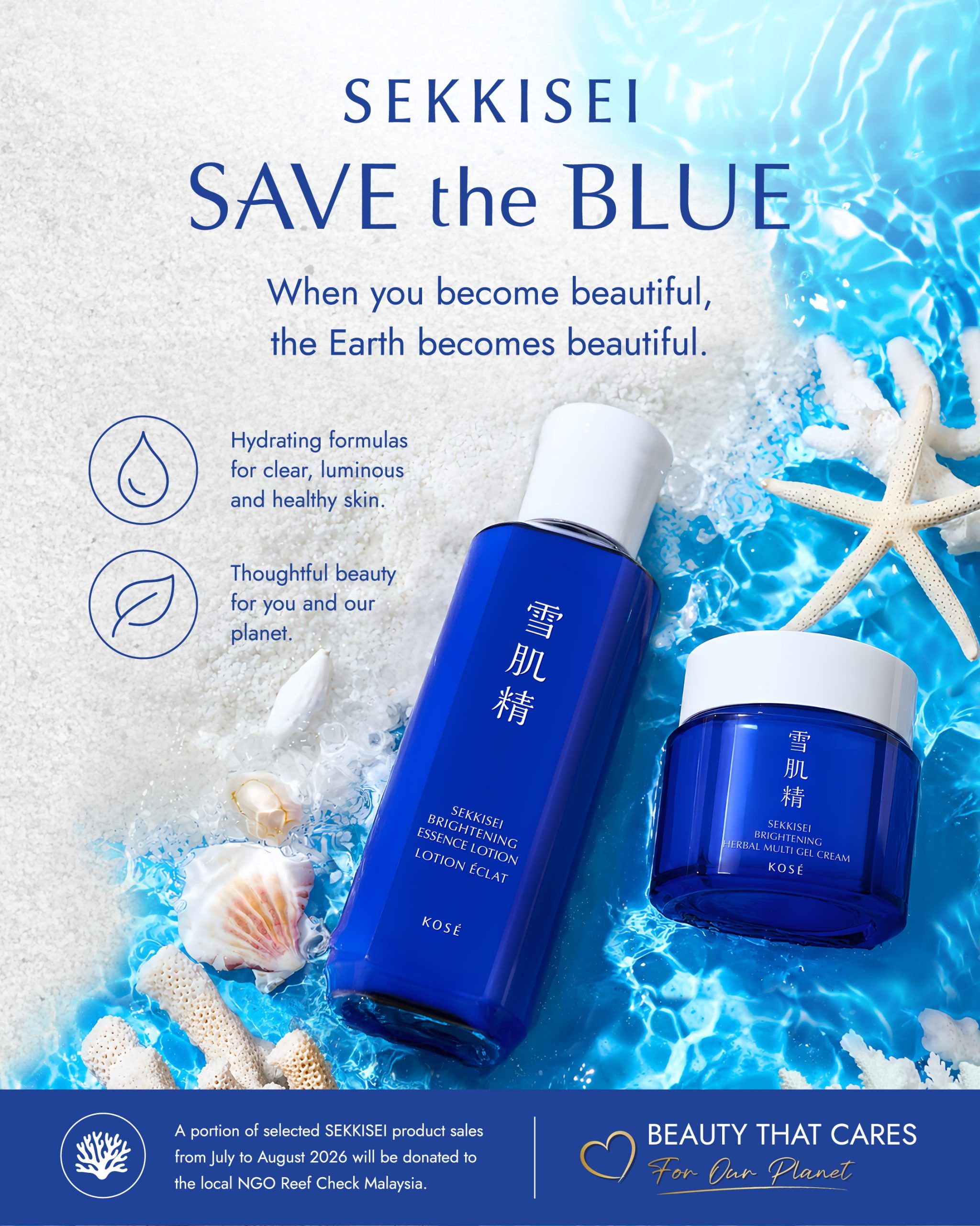KOSÉ Sekkisei's Save the BLUE Ocean Project is back