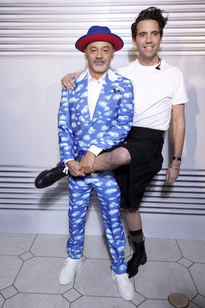 Christian Louboutin and Mika at Jean-Paul Gaultier SS20 Haute Couture show (Photo credit: Getty Images)