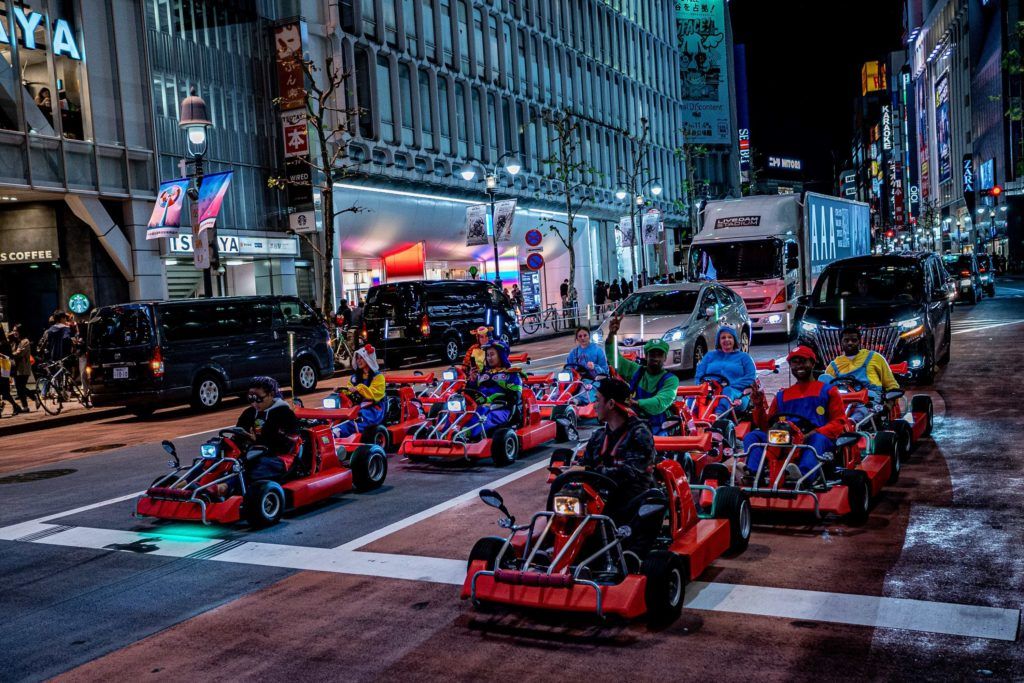 Speed through Shibuya Crossing on a go-kart 