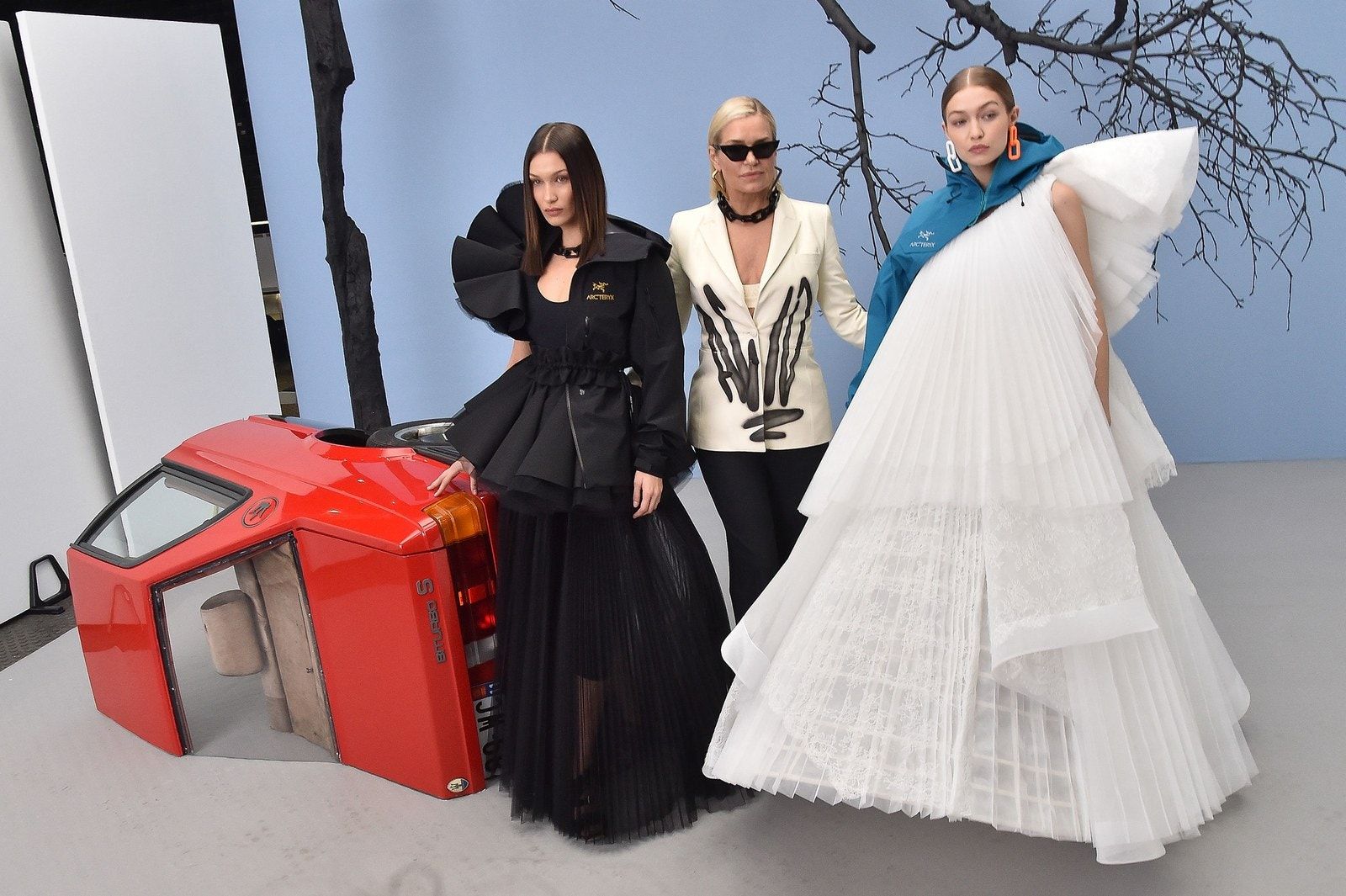 Gigi Hadid Wearing Cloud Suit in Paris