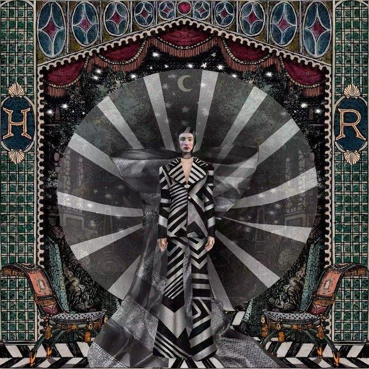 One of two virtual looks from Reed's graduate collection. (Photo credit: Harris Reed / Instagram)