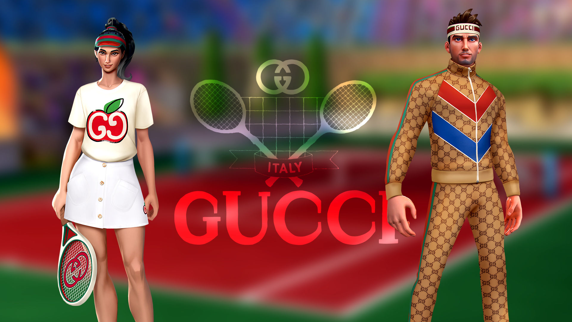 Gucci teams up with Tennis Clash for a virtual collection