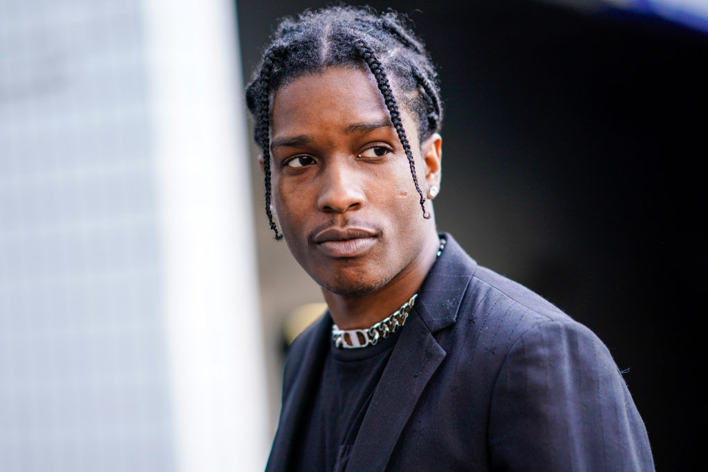 A$AP Rocky wears a chain choker from Dior Men. (Photo credit: Getty Images)