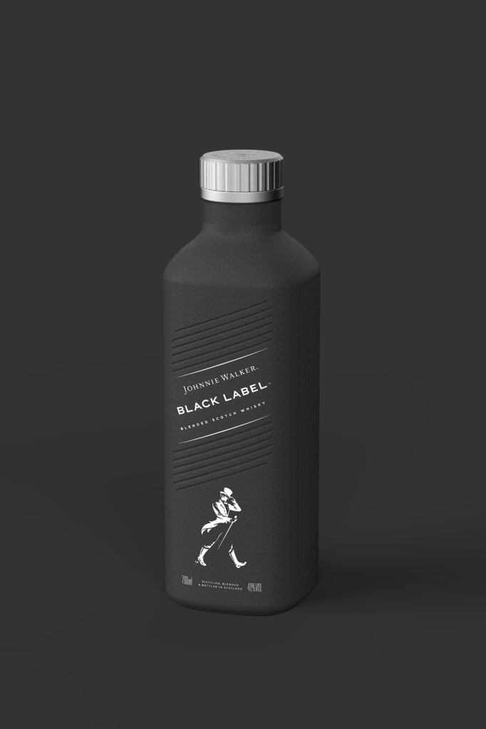 diageo paper spirits bottle