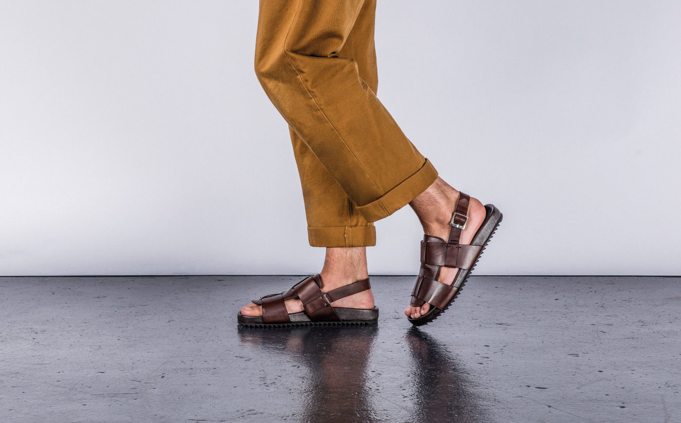 Attitudist Brown Stylish Thong Slippers For Men - ATTITUDIST