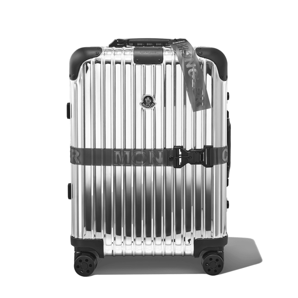 The limited-edition Reflection suitcase from Moncler x Rimowa (Photo credit: Moncler)