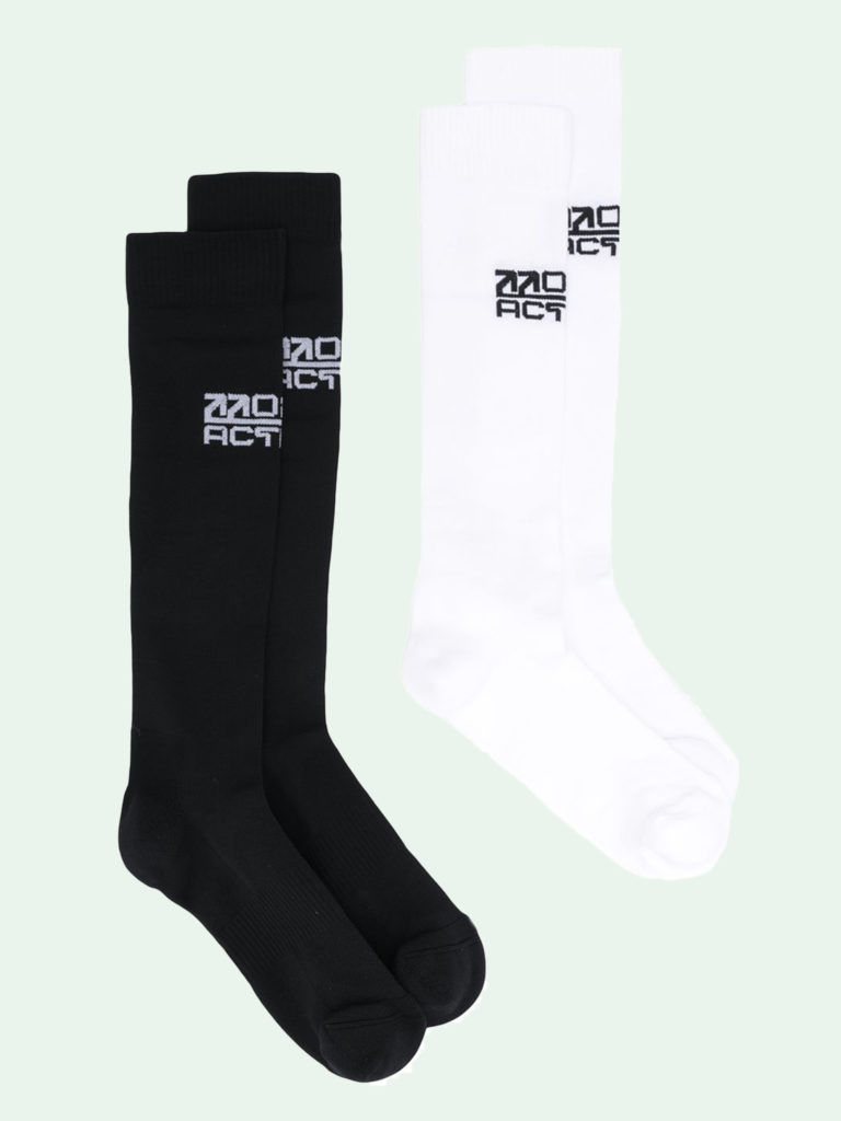 Long socks in black and white (S$90)