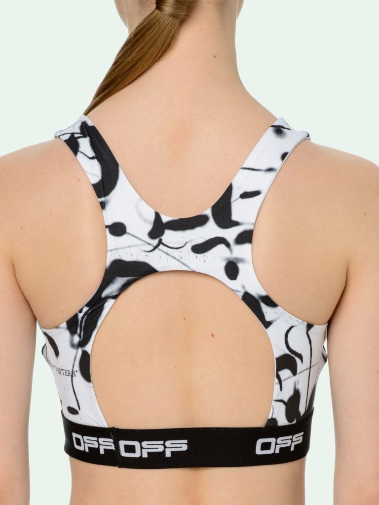 Printed sports bra (S$170), back