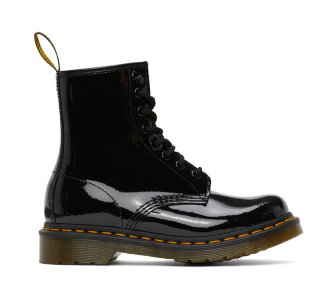 Dr. Martens '1460' patent leather boots