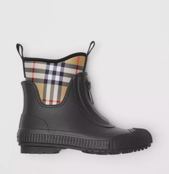 Burberry neoprene and rubber rain boots