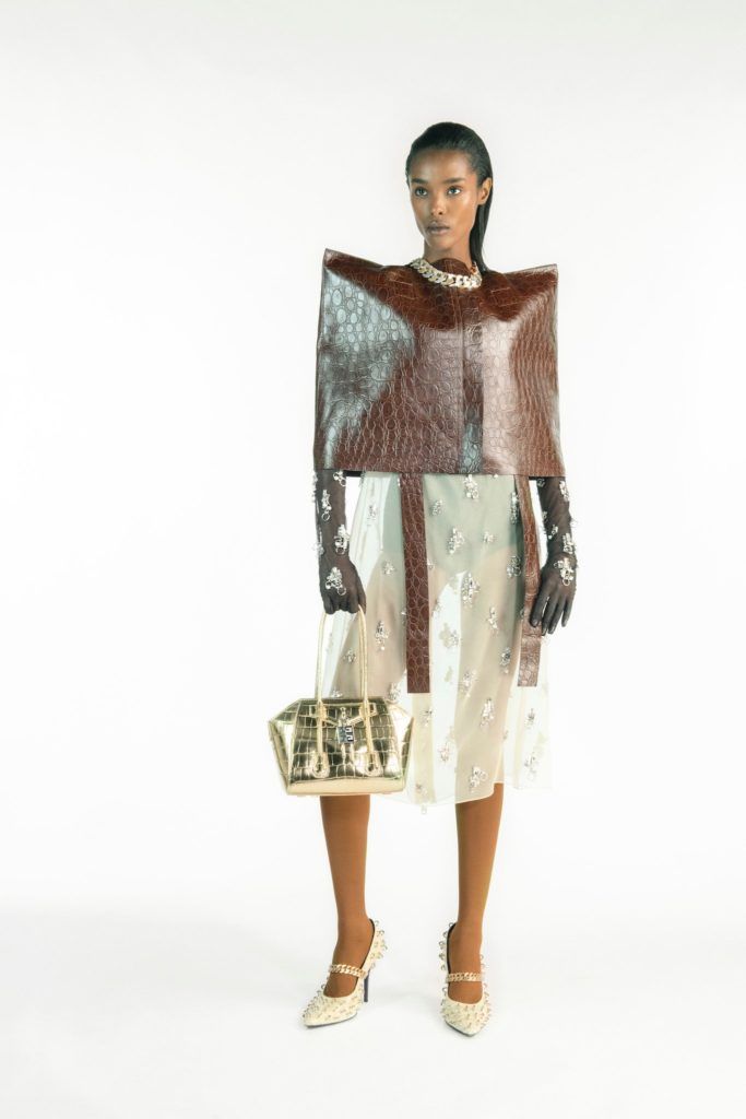 Matthew M. Williams introduced some pointy shoulders fo Givenchy S/S 2021 (Photo credit: Givenchy)