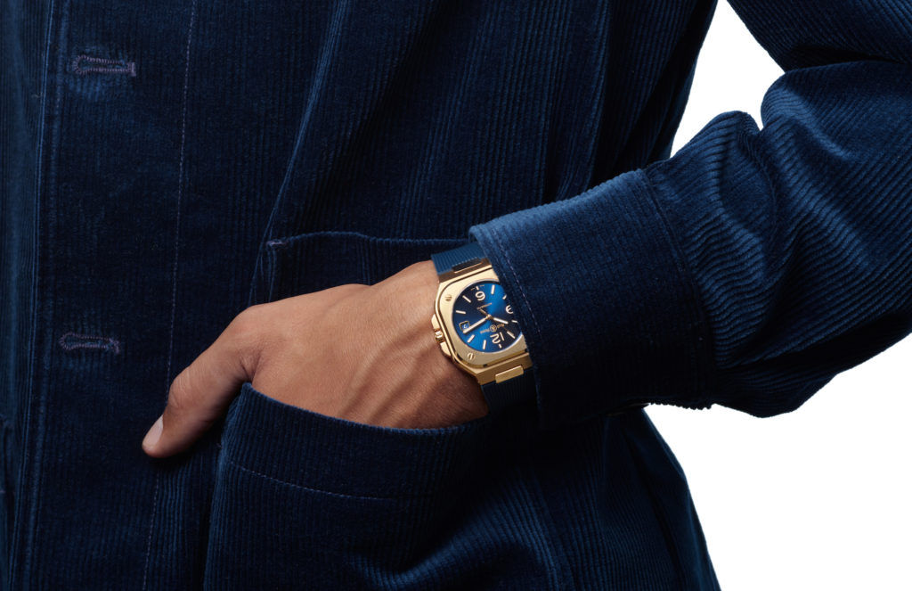 Bell & Ross embodies functionalism and elegance with the BR 05 Blue Gold