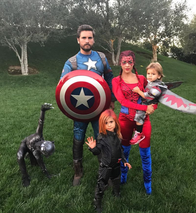 Kourtney Kardashian, Scott Disick and family as The Avengers (Photo credit: Kourtney Kardashian / Instagram)