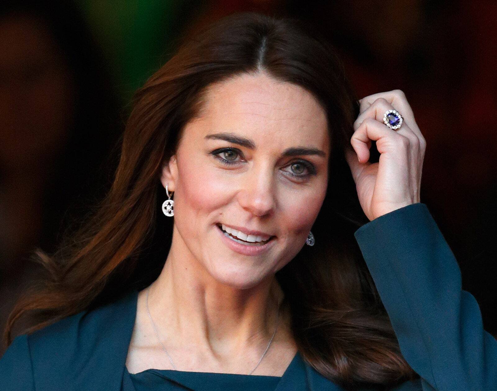 Kate Middleton, Duchess of Cambridge, had Princess Diana's engagement ring resized to fit her finger. (Photo credit: Getty Images)