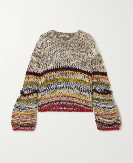 Stella McCartney striped alpaca-blend sweater