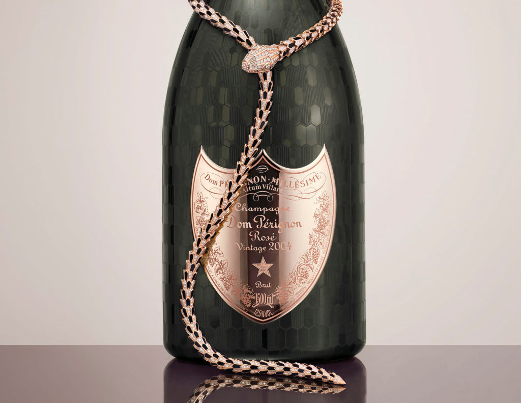 The Bulgari Serpenti slithers into an exclusive collaboration with Dom Pérignon