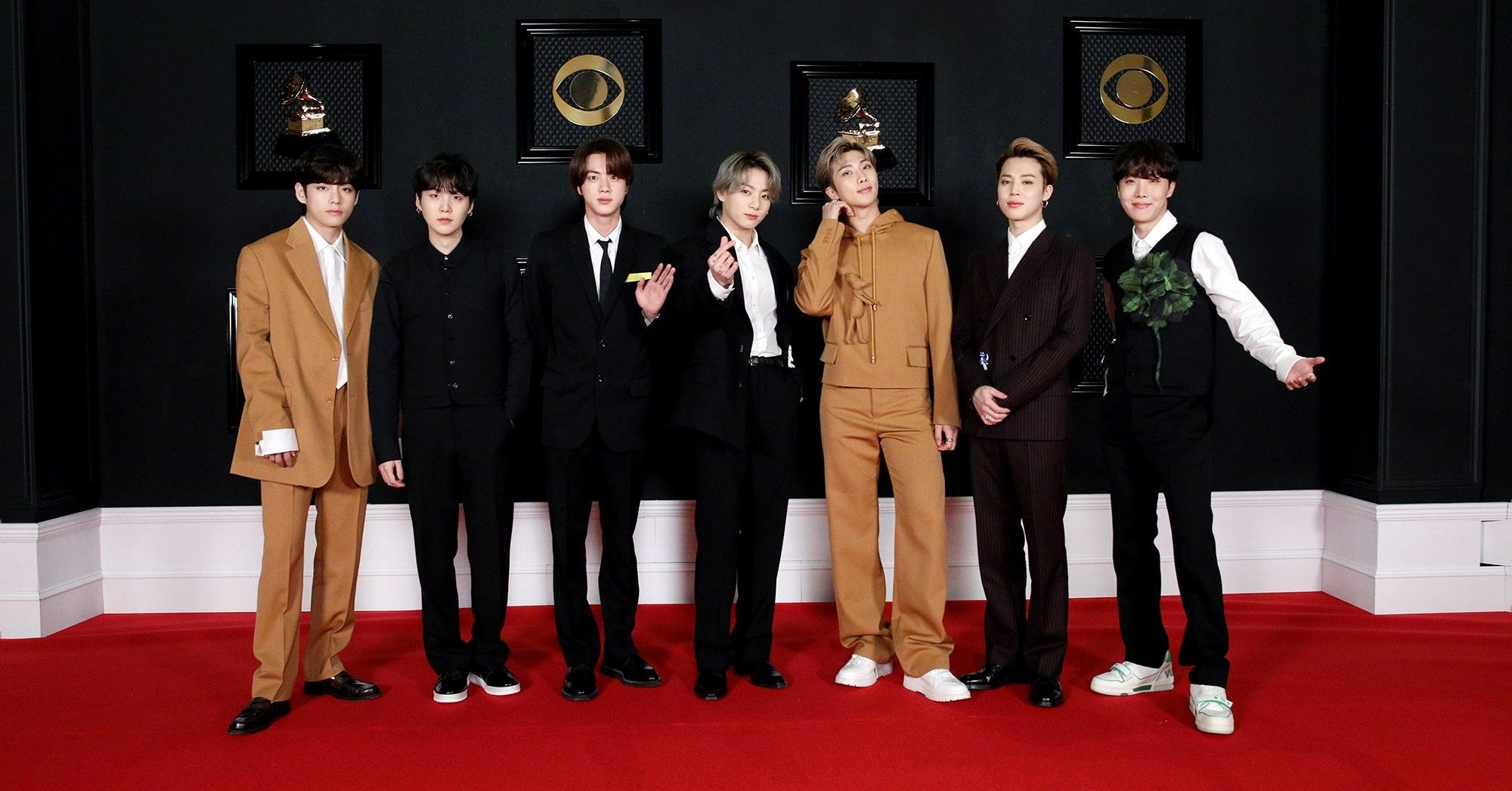 velordnet Hændelse, begivenhed Delegation BTS were the real winners of the 2021 Grammys red carpet