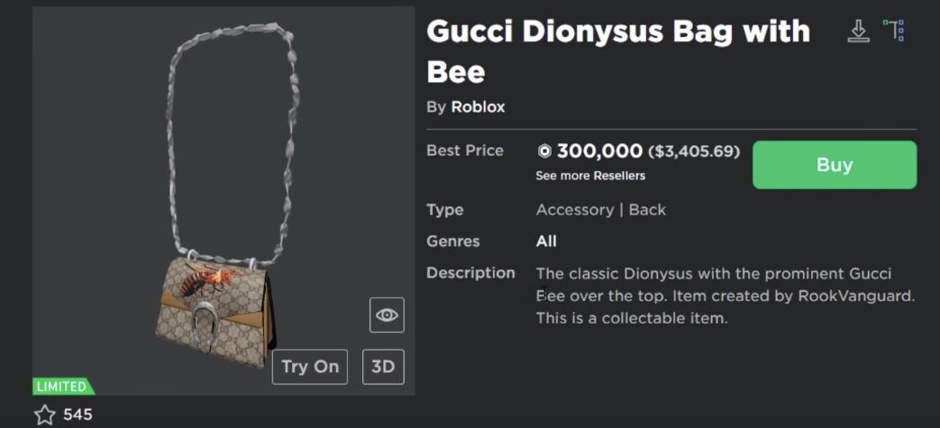 Category:Gucci items, Roblox Wiki