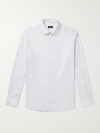 Ermenegildo Zegna linen and cotton-blend shirt