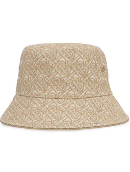 Burberry monogram-embroidered bucket hat