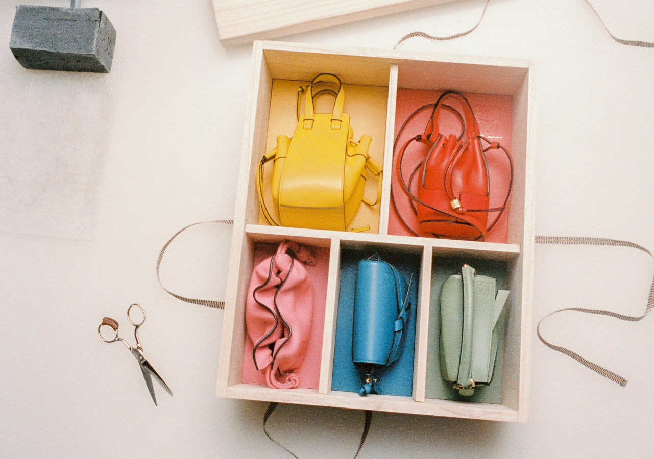 The Loewe Collector's Gift Box features its classic handbags in