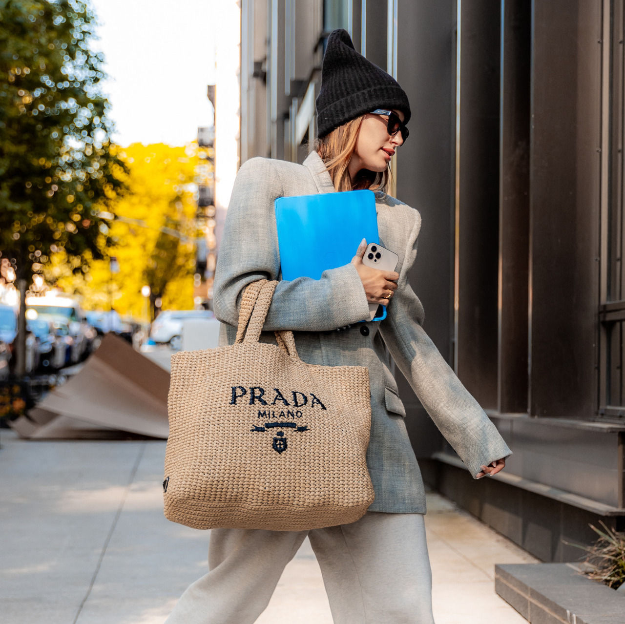 Prada raffia tote: the bag that is taking over Instagram RN