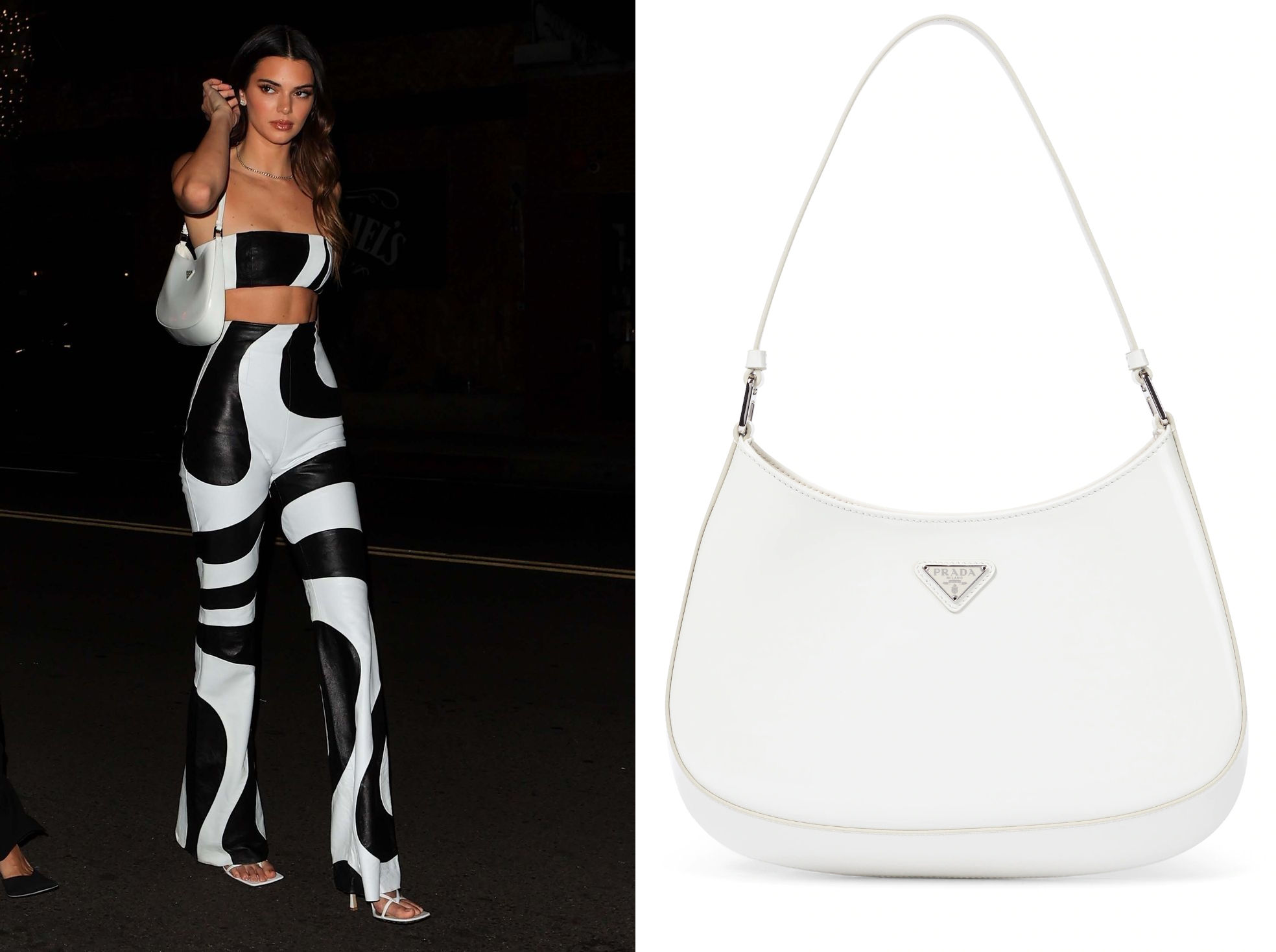 Shop Kendall Jenner Prada Nylon Bag