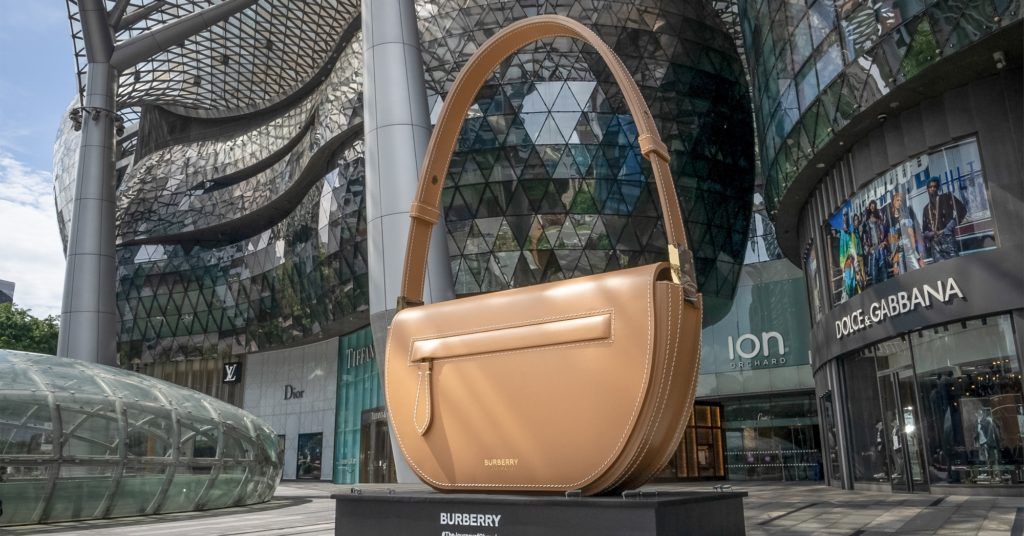 Everything you needed to know about the giant Burberry Olympia bag that landed in Singapore