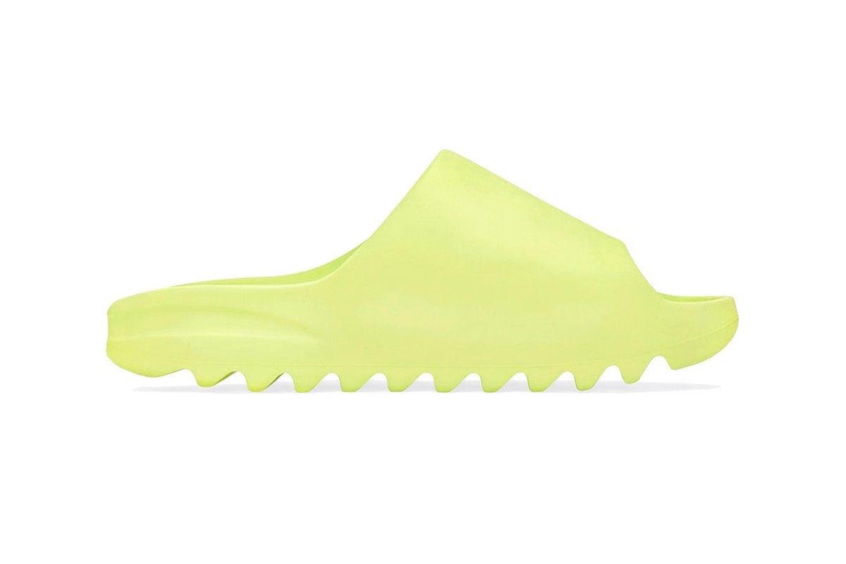 The YEEZY SLIDE in “Glow Green” is expected to drop next week
